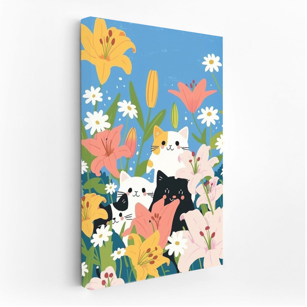 Cat Carnival in the Flower Garden