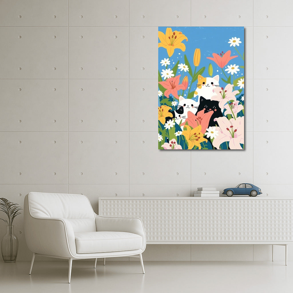 Cat Carnival in the Flower Garden