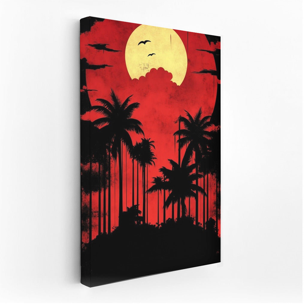Dance of the Palms under the Scarlet Moon