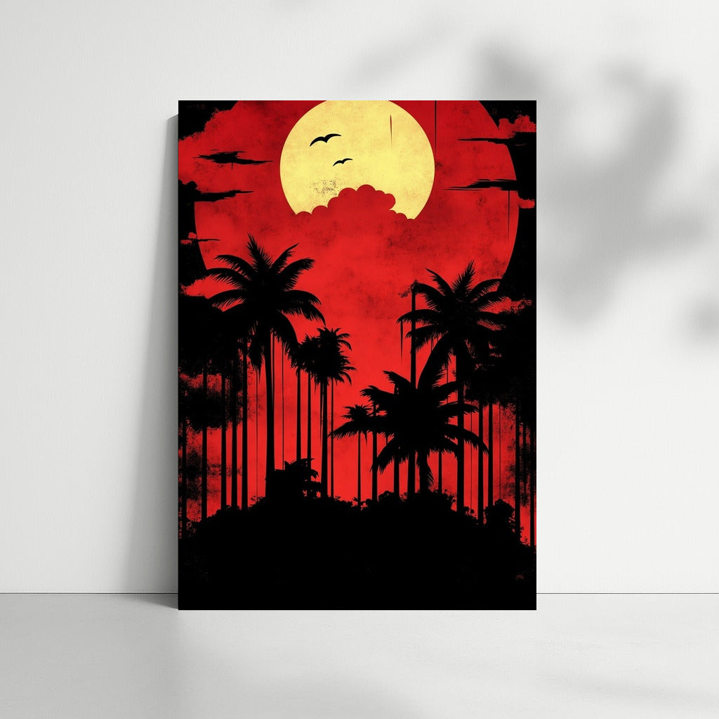 Dance of the Palms under the Scarlet Moon