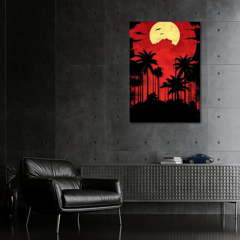 Dance of the Palms under the Scarlet Moon