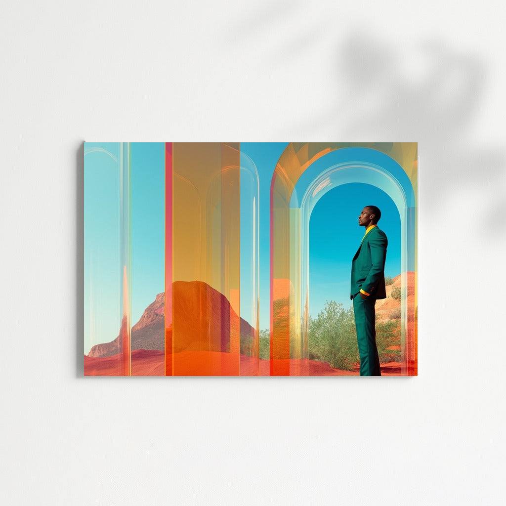 Silhouette in the Rainbow Arch