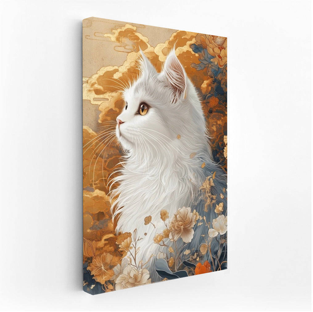Heavenly Purr in a Flower Cloud