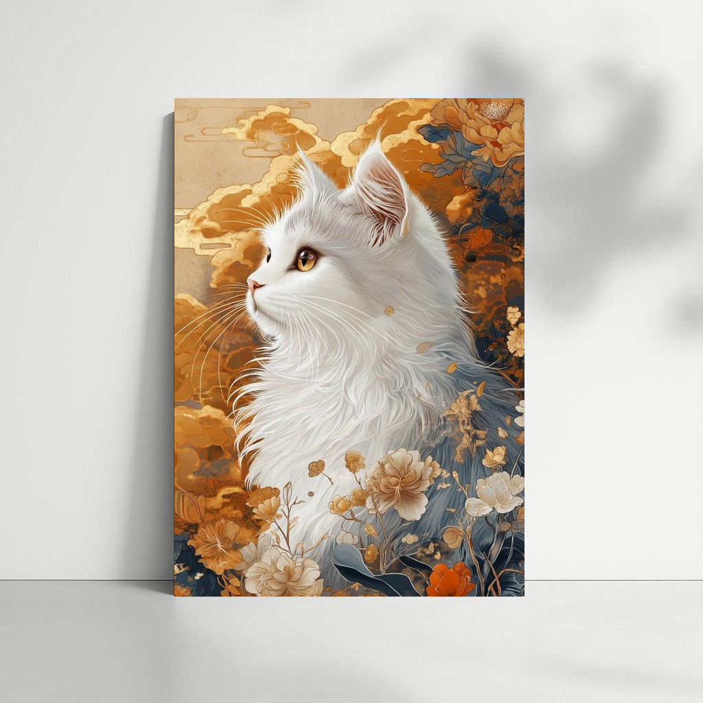 Heavenly Purr in a Flower Cloud