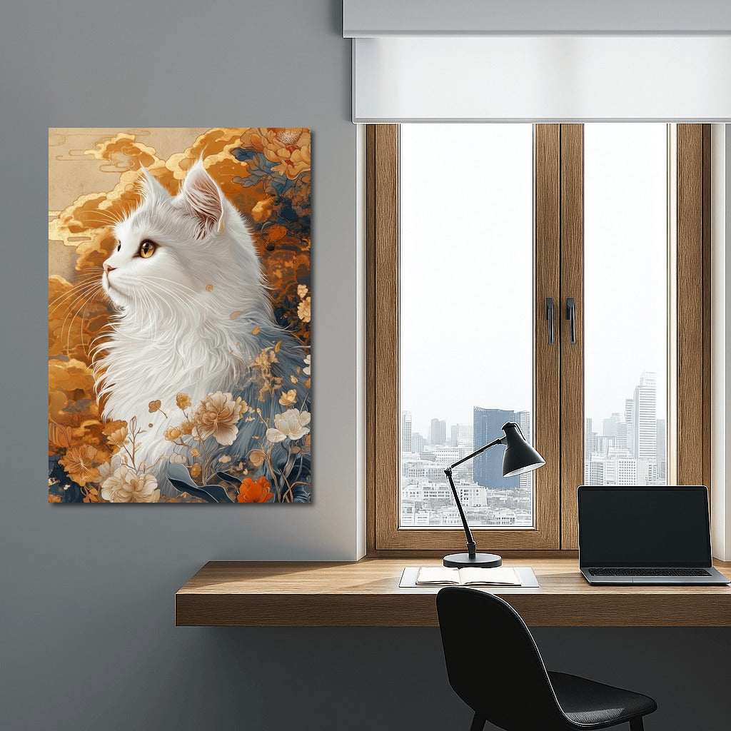 Heavenly Purr in a Flower Cloud