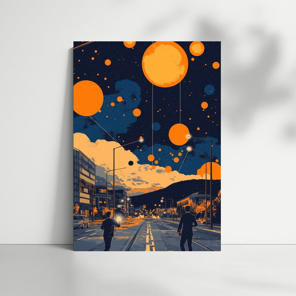Cosmic Walk Through Urban Dreams
