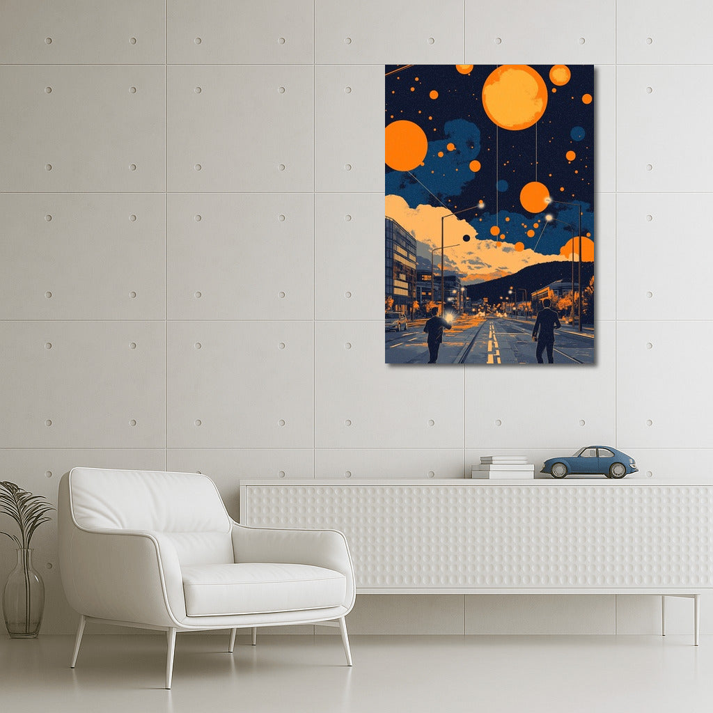 Cosmic Walk Through Urban Dreams