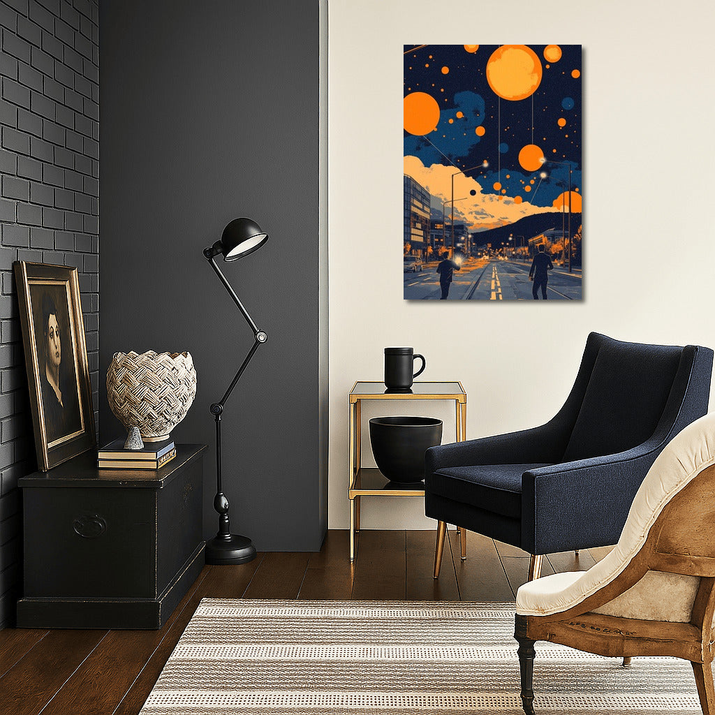 Cosmic Walk Through Urban Dreams