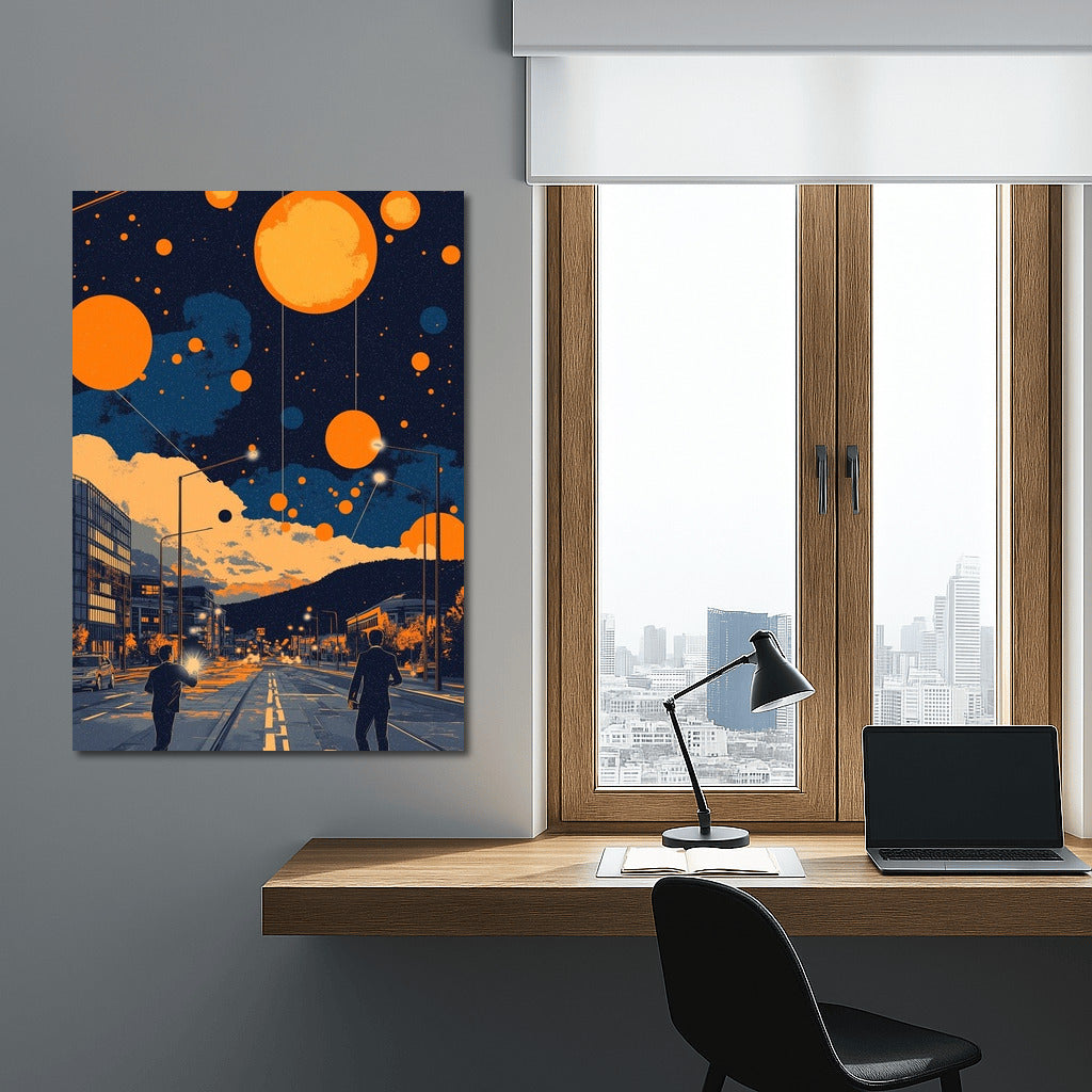 Cosmic Walk Through Urban Dreams