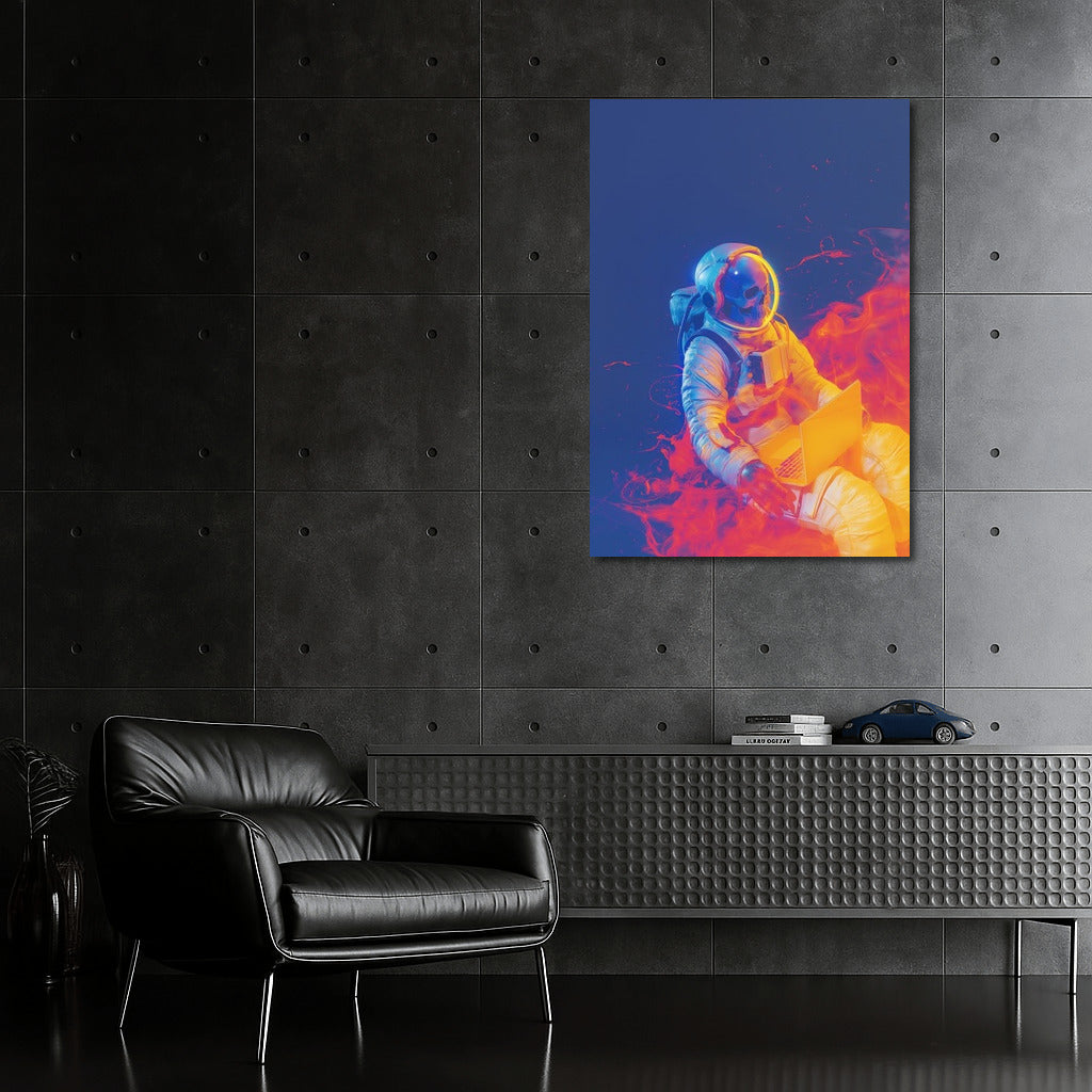 Space Chronicler: Astronaut in the Vortex of Fire