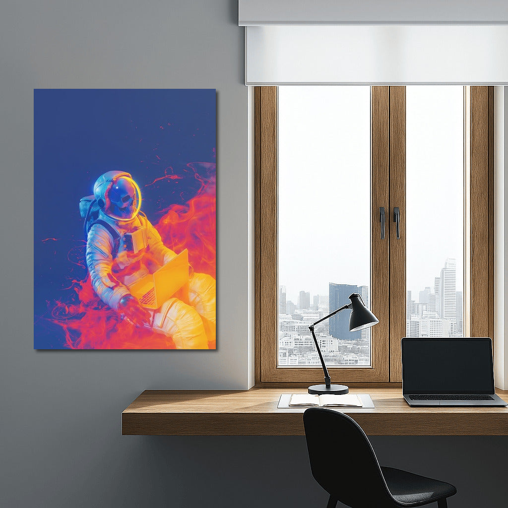 Space Chronicler: Astronaut in the Vortex of Fire