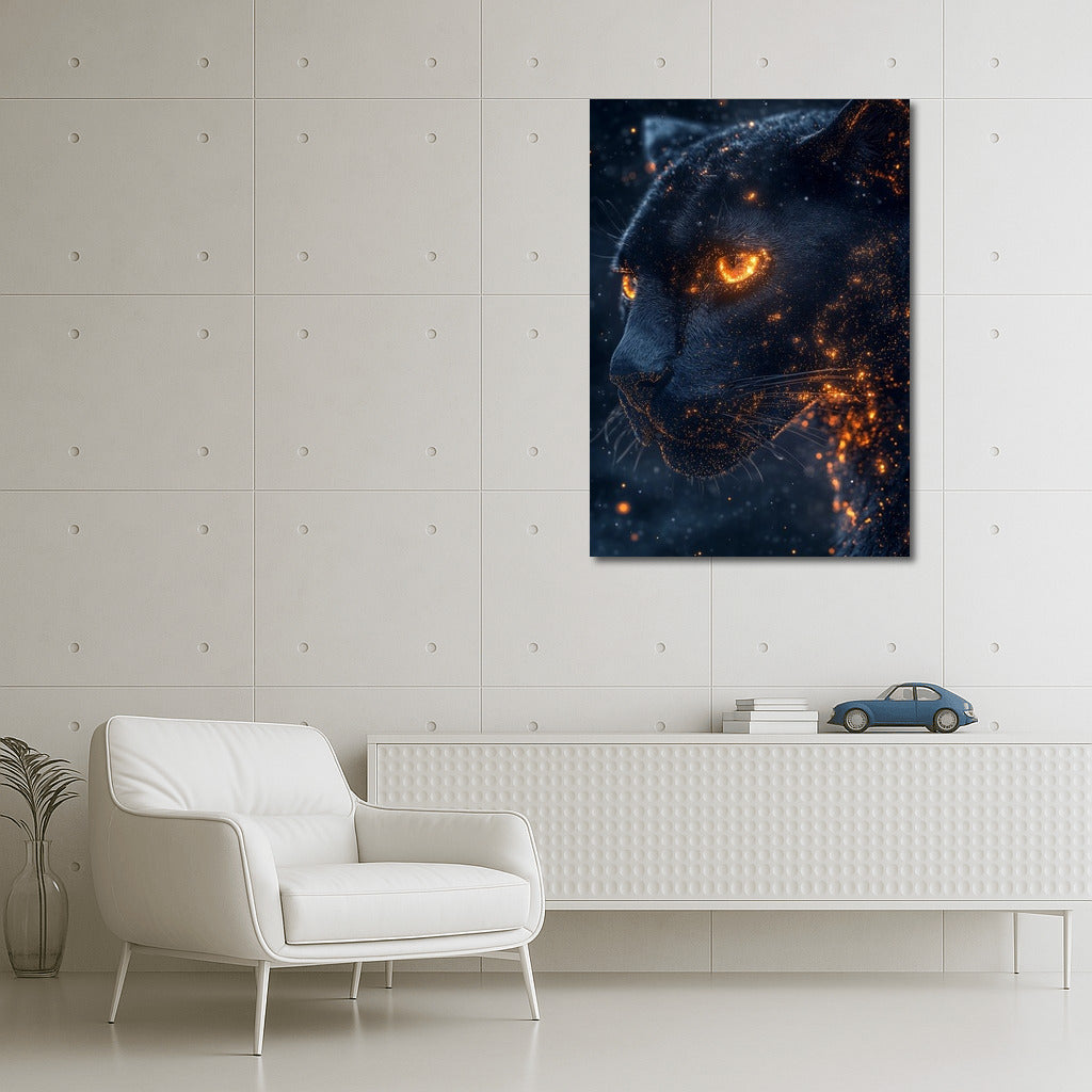 The Night Predator's Flaming Gaze