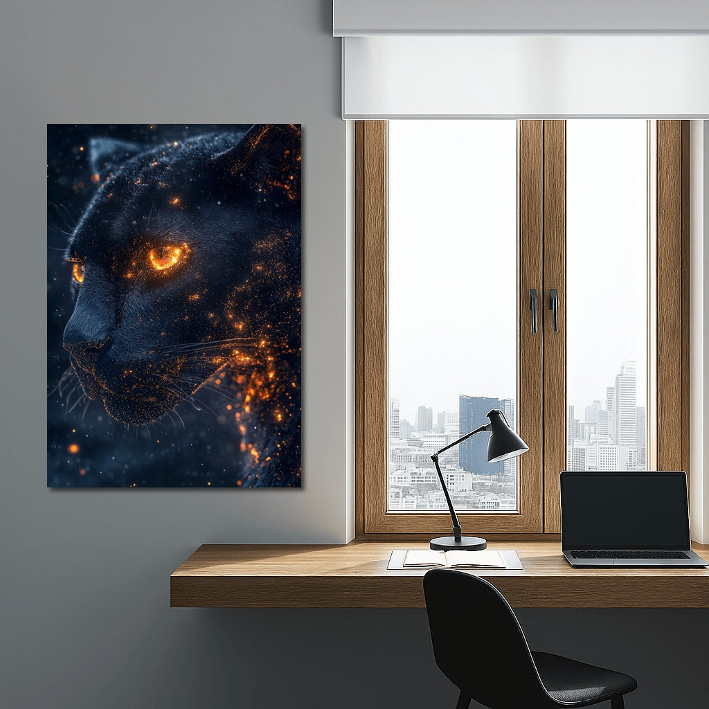 The Night Predator's Flaming Gaze