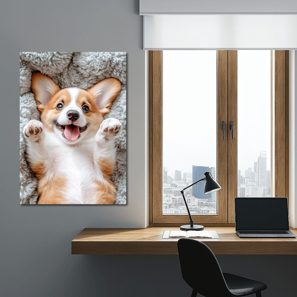 Sunny Corgi: Warmth in Every Look