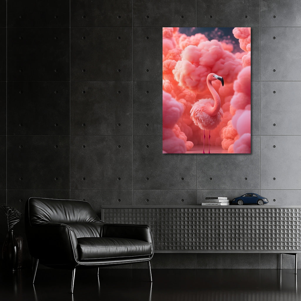 Flamingo Dance in Pink Clouds
