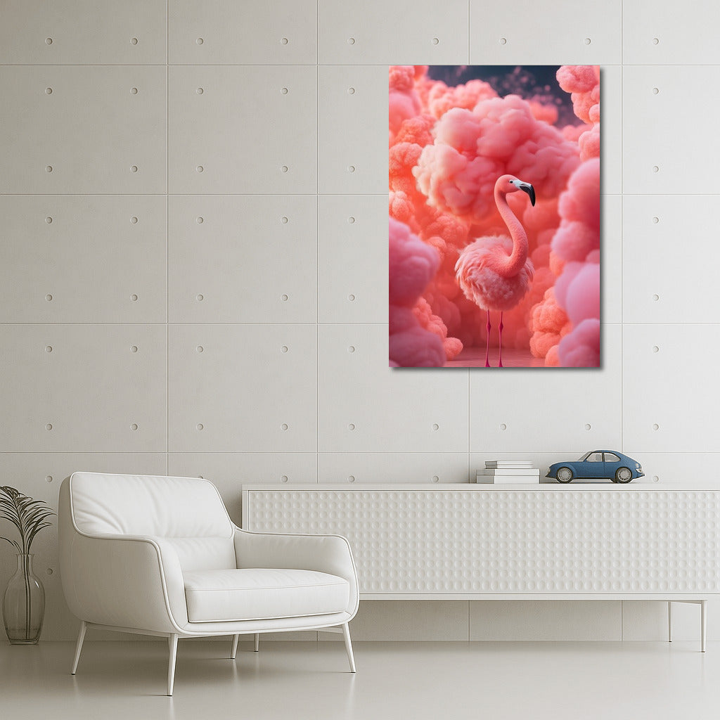 Flamingo Dance in Pink Clouds