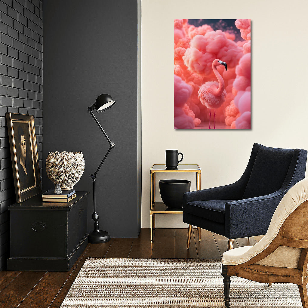 Flamingo Dance in Pink Clouds