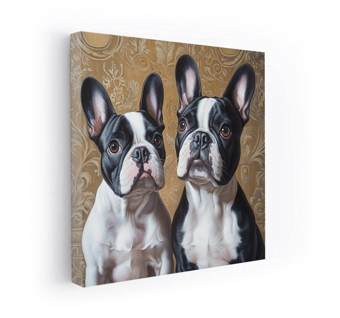 Bulldog Charm on Elegant Background