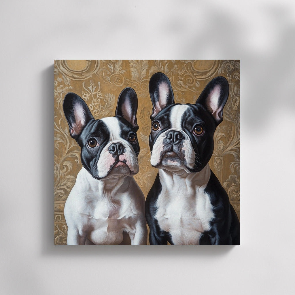 Bulldog Charm on Elegant Background
