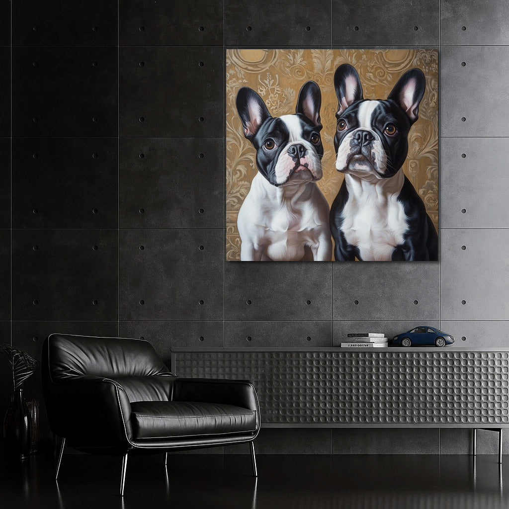 Bulldog Charm on Elegant Background
