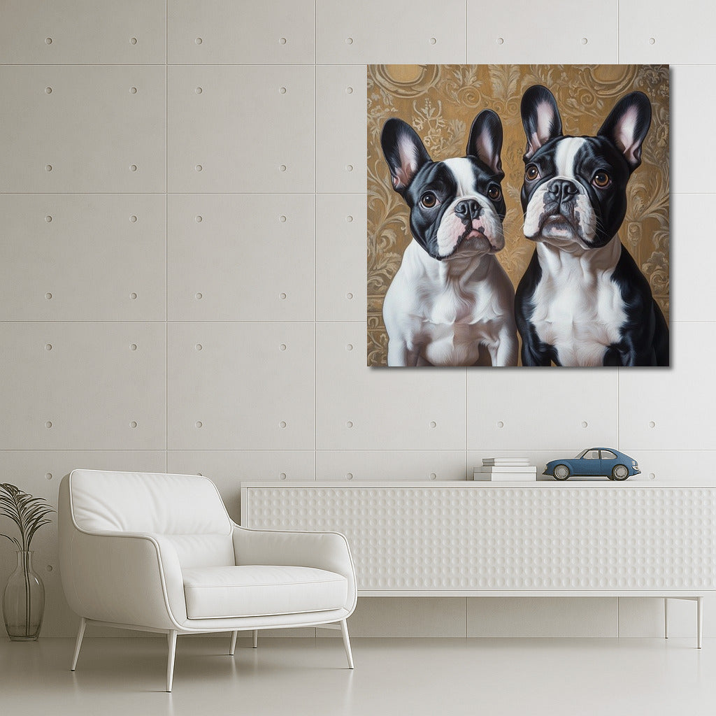 Bulldog Charm on Elegant Background