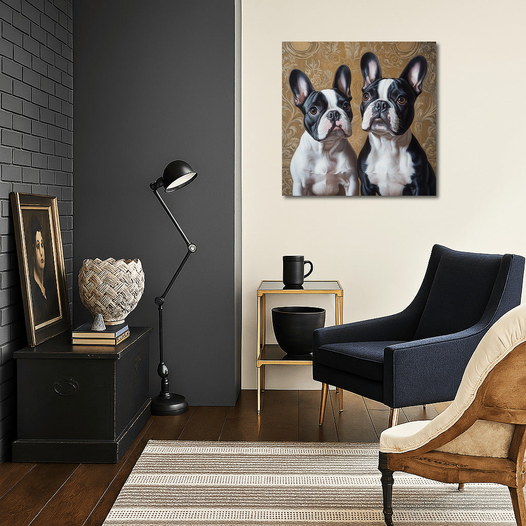 Bulldog Charm on Elegant Background