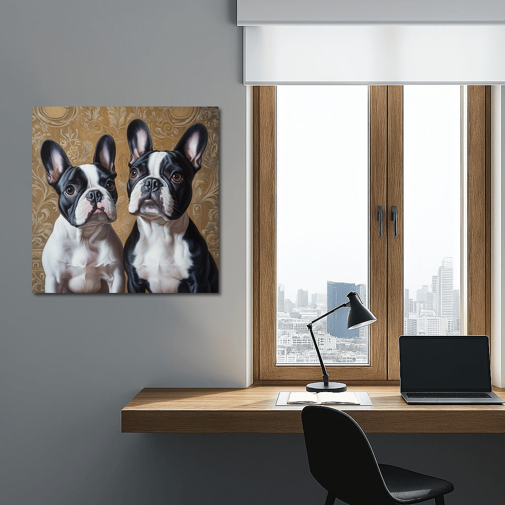 Bulldog Charm on Elegant Background