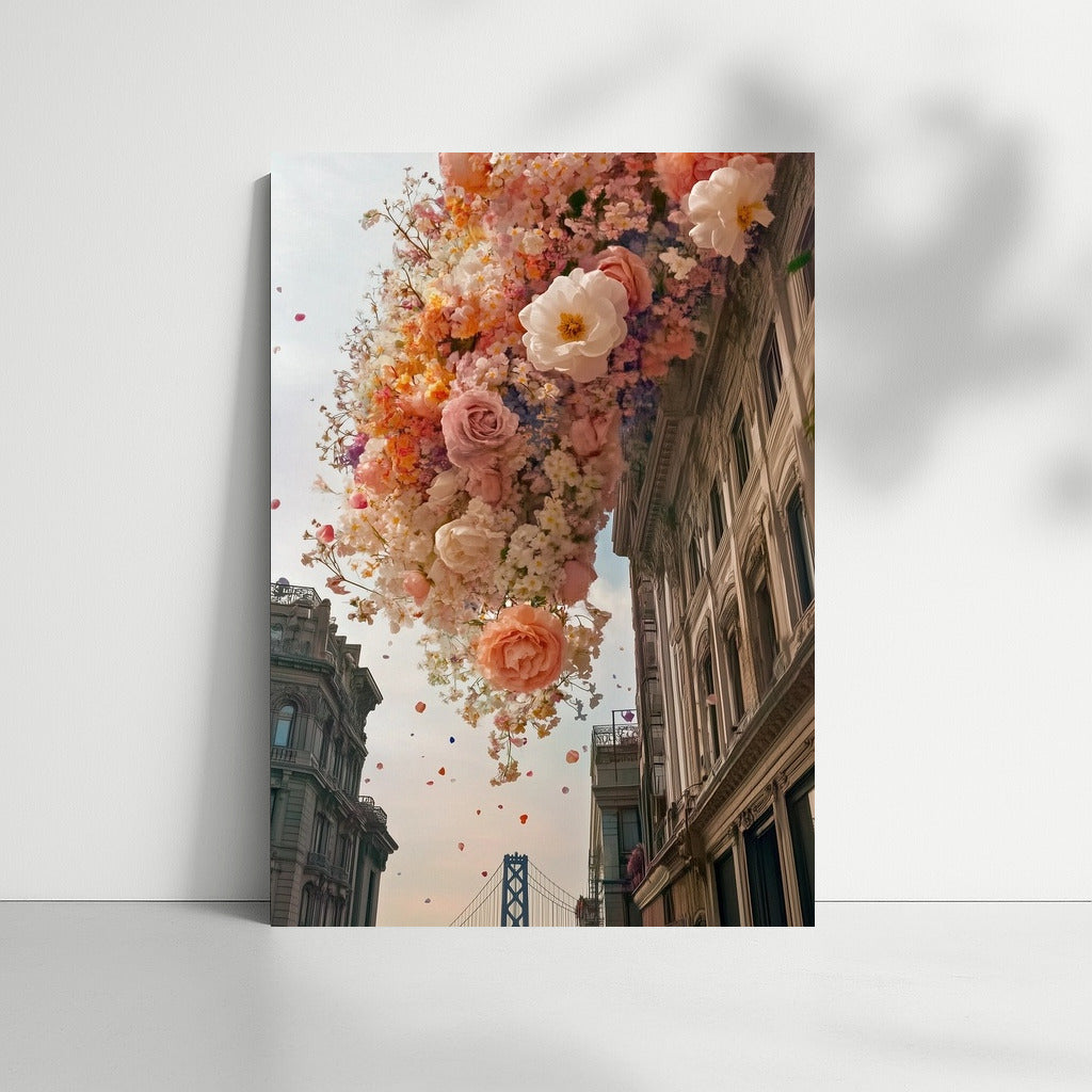 Floating Bouquets: Urban Symphony of Flowers