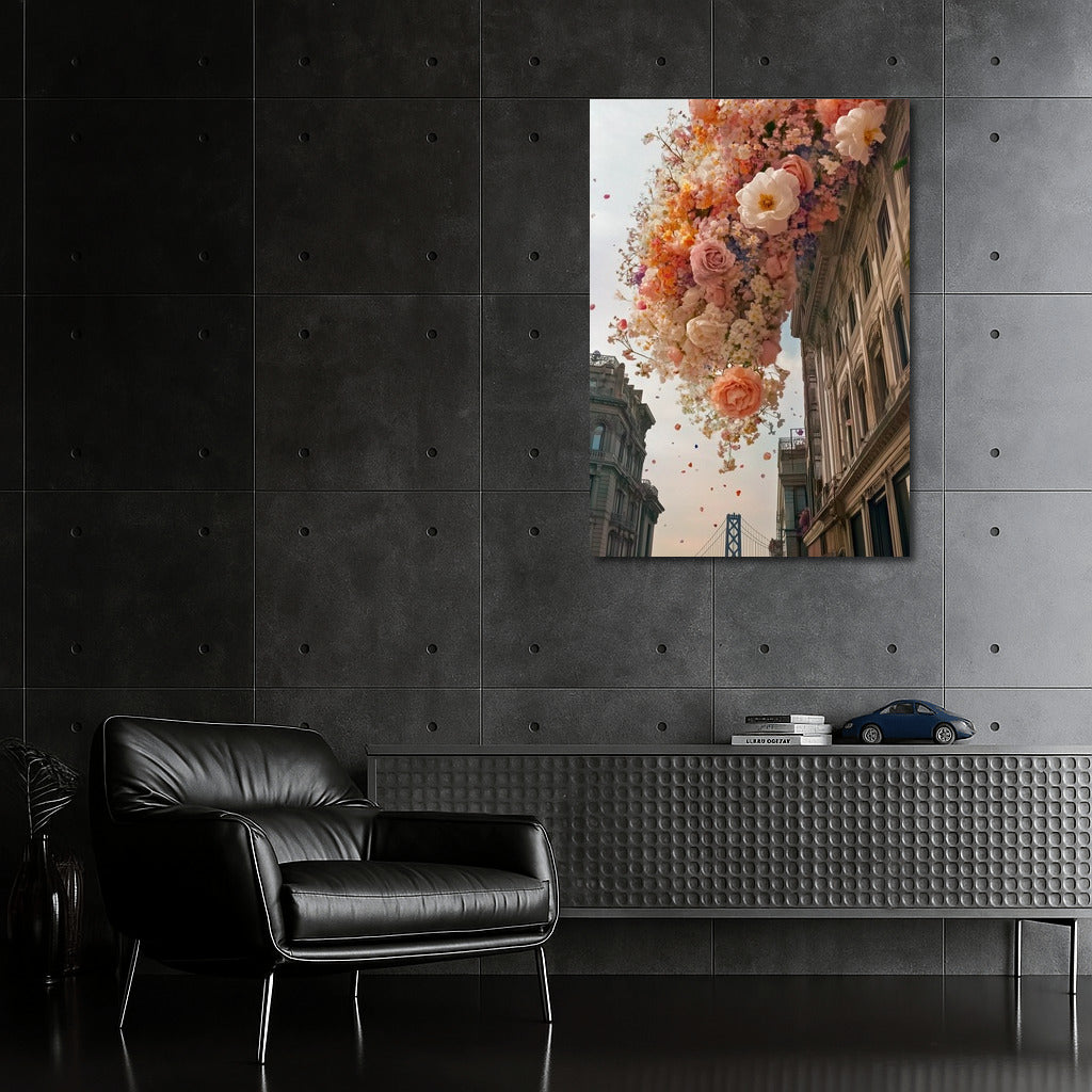 Floating Bouquets: Urban Symphony of Flowers