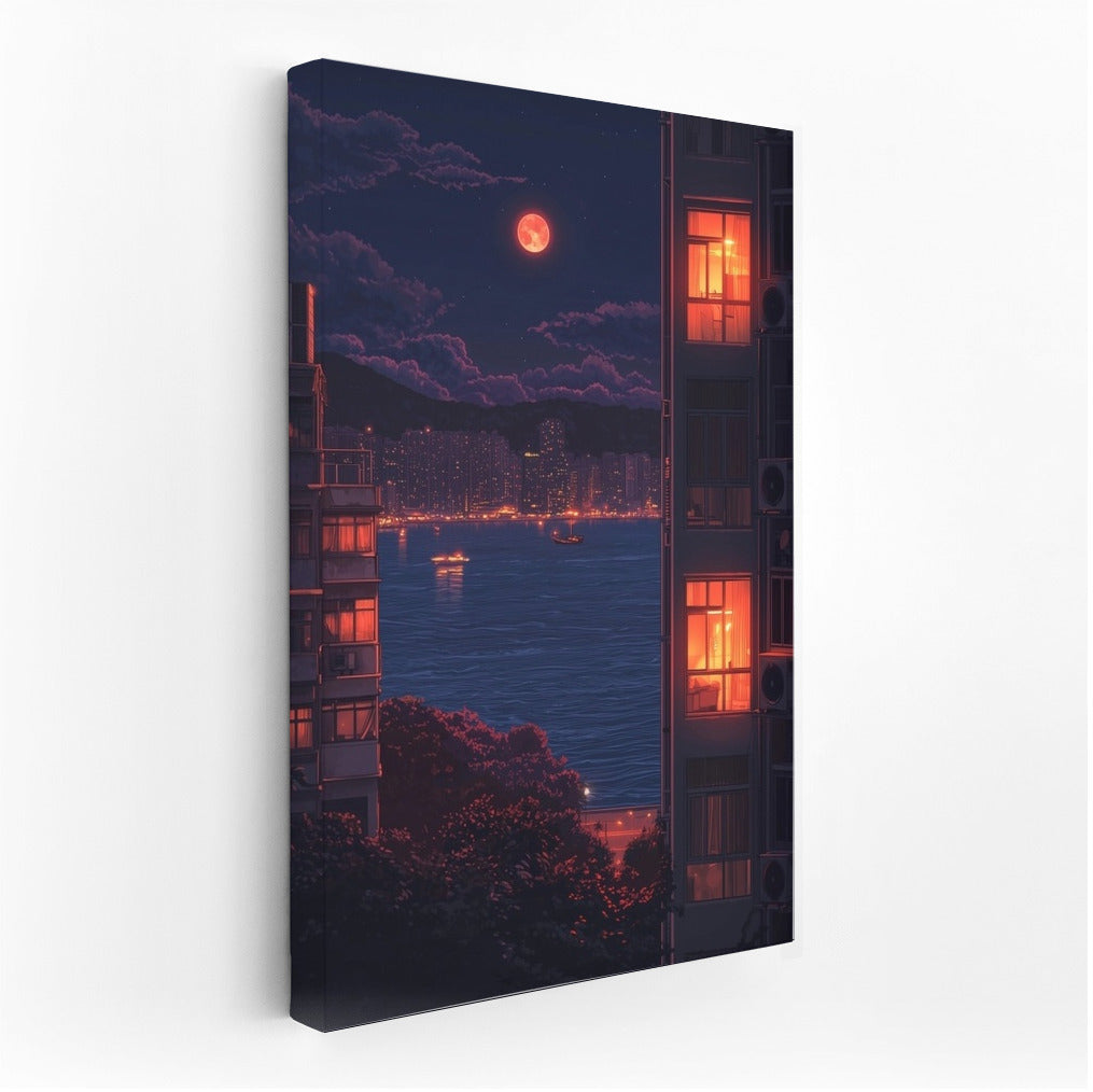 Neon Symphony Under the Moonlight
