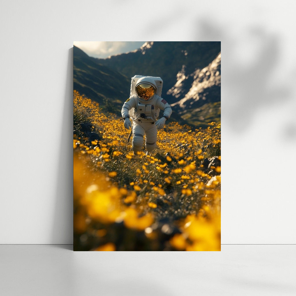 Flowers of the Galaxy: Astronaut in Summer Paradise