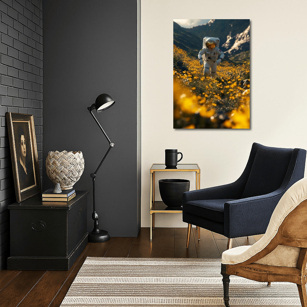 Flowers of the Galaxy: Astronaut in Summer Paradise