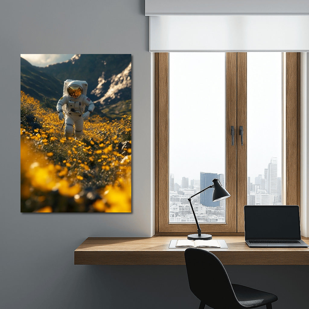 Flowers of the Galaxy: Astronaut in Summer Paradise