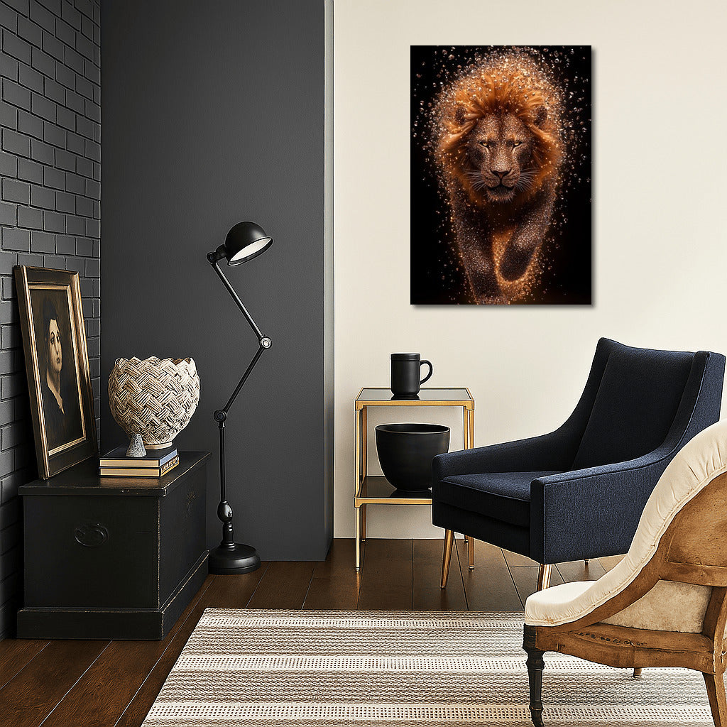 The Fiery Gaze of the Savannah King