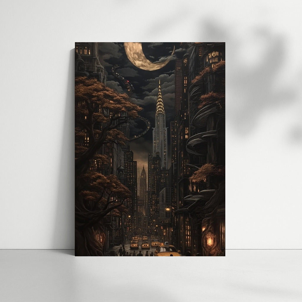 Moon Symphony of City Lights