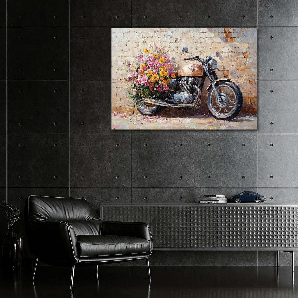 Flower Triumph on Two Wheels