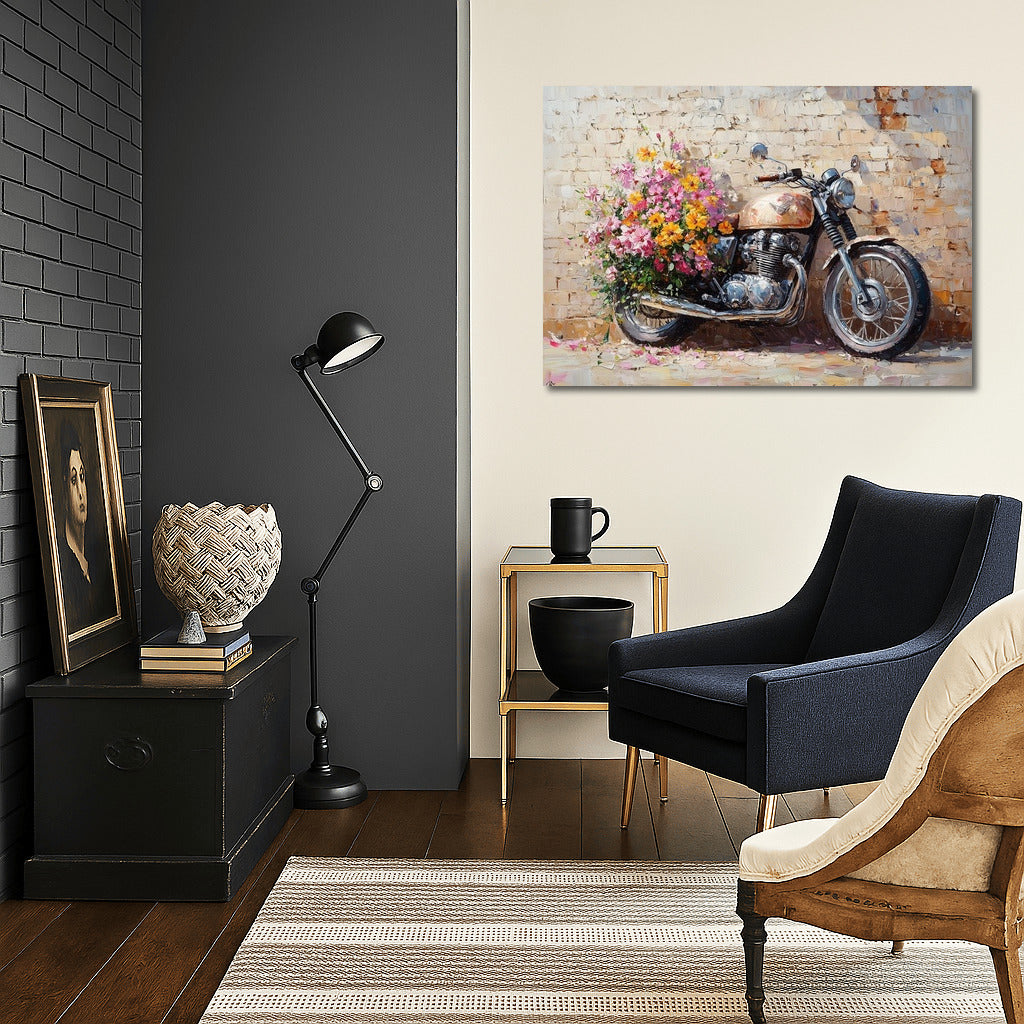 Flower Triumph on Two Wheels
