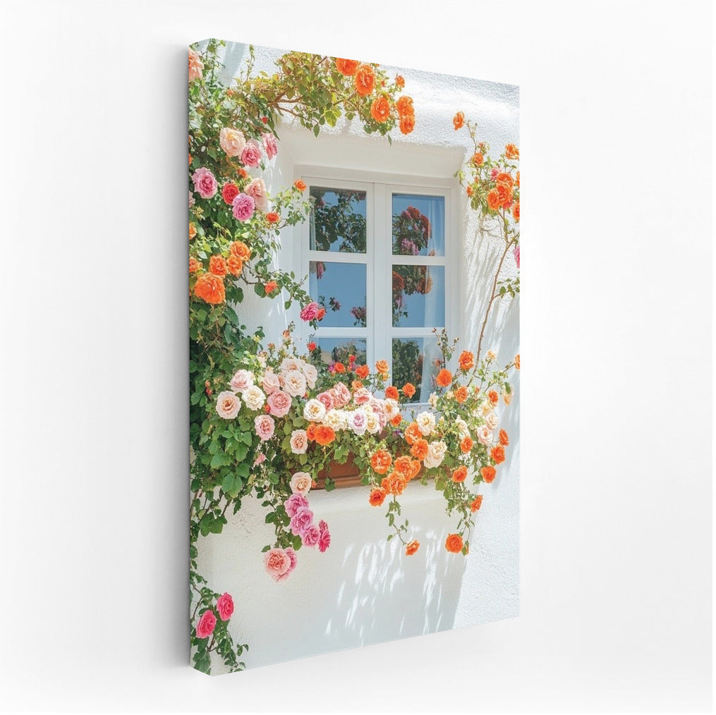Roses on the Windowsill: Floral Charm