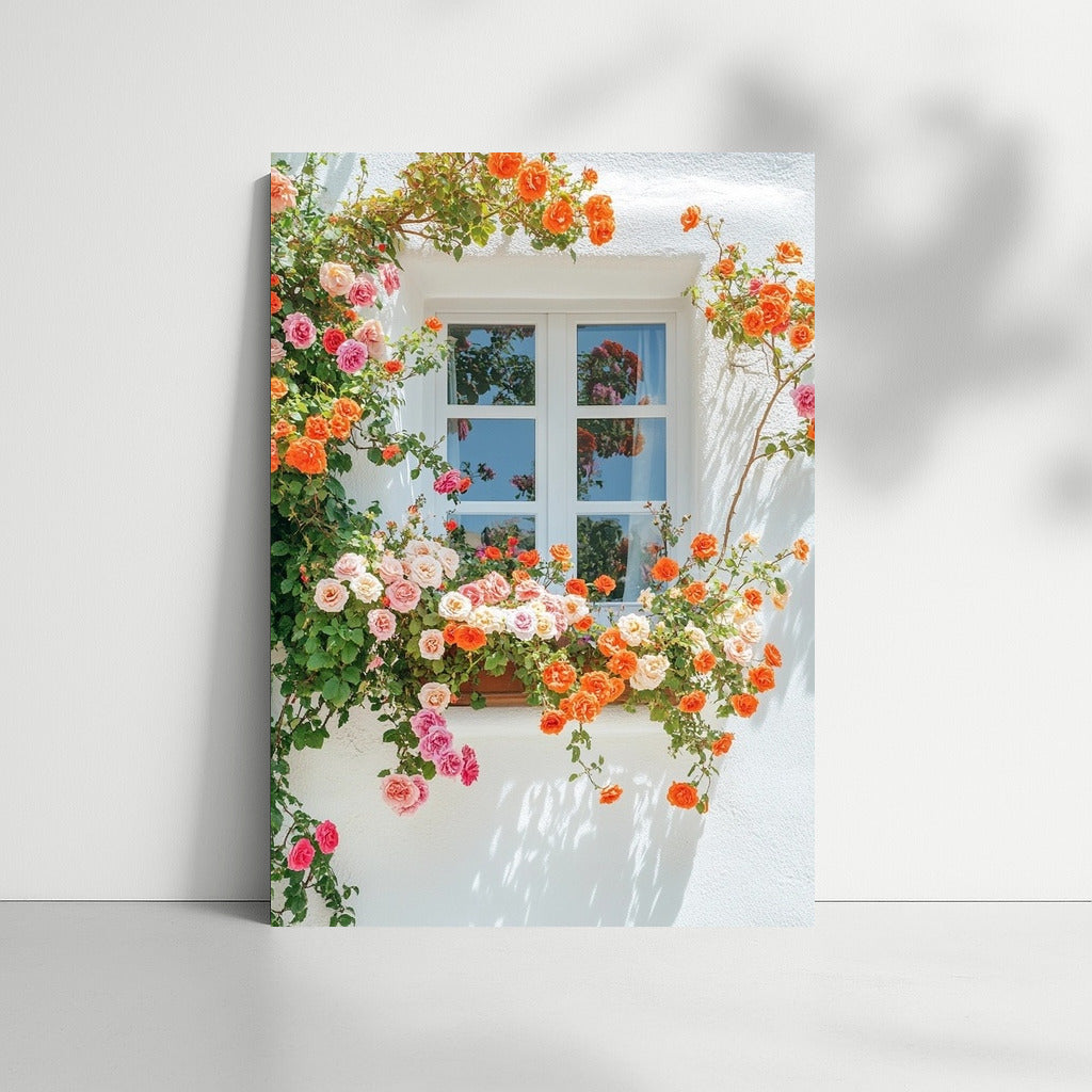 Roses on the Windowsill: Floral Charm