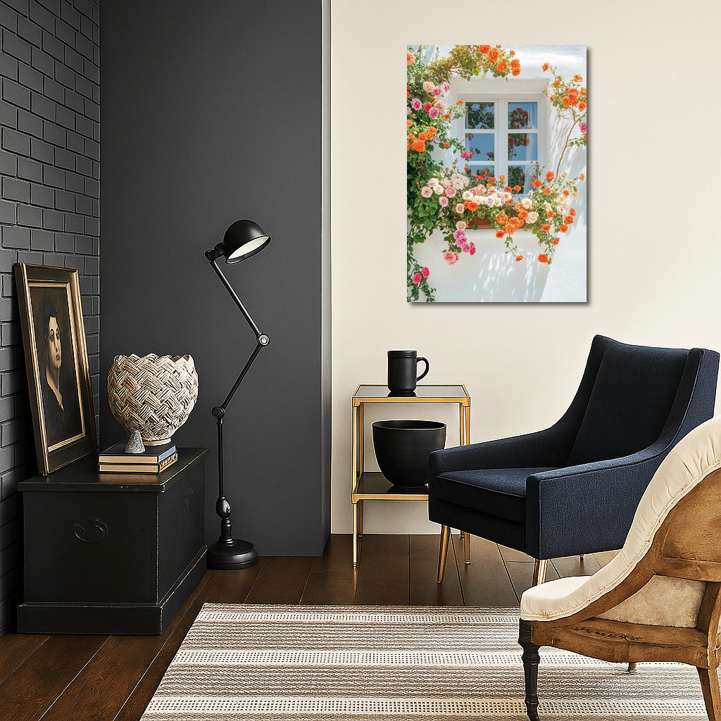 Roses on the Windowsill: Floral Charm