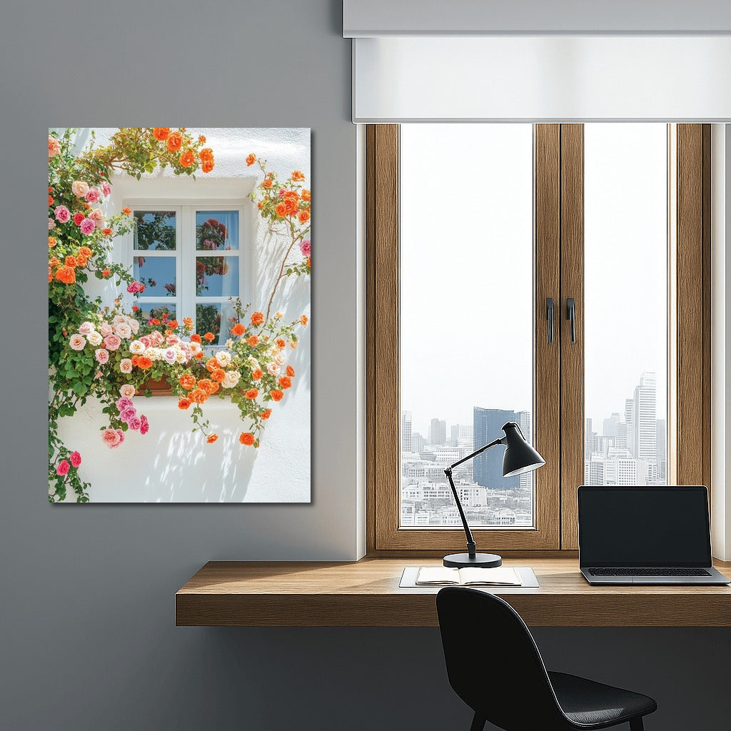 Roses on the Windowsill: Floral Charm