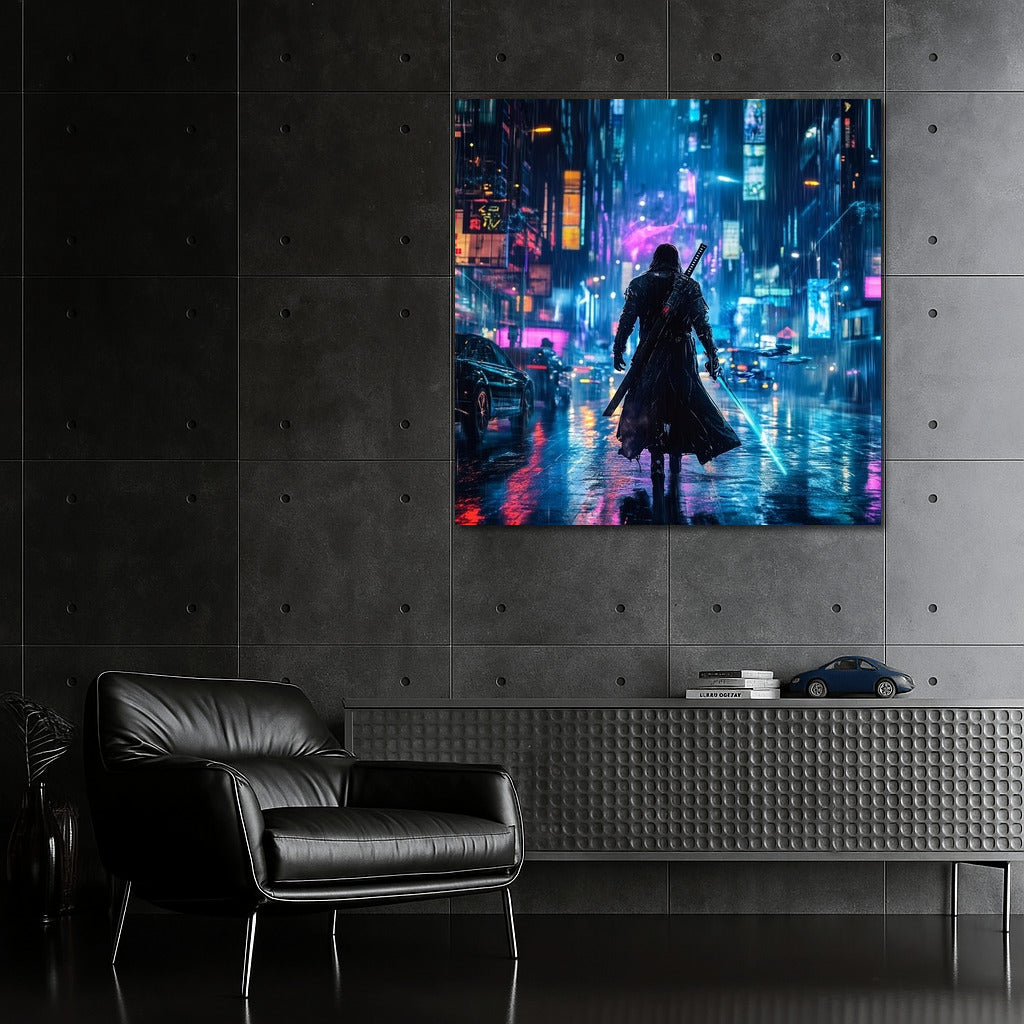 Neon Ronin: Guardian of Futuristic Shadows