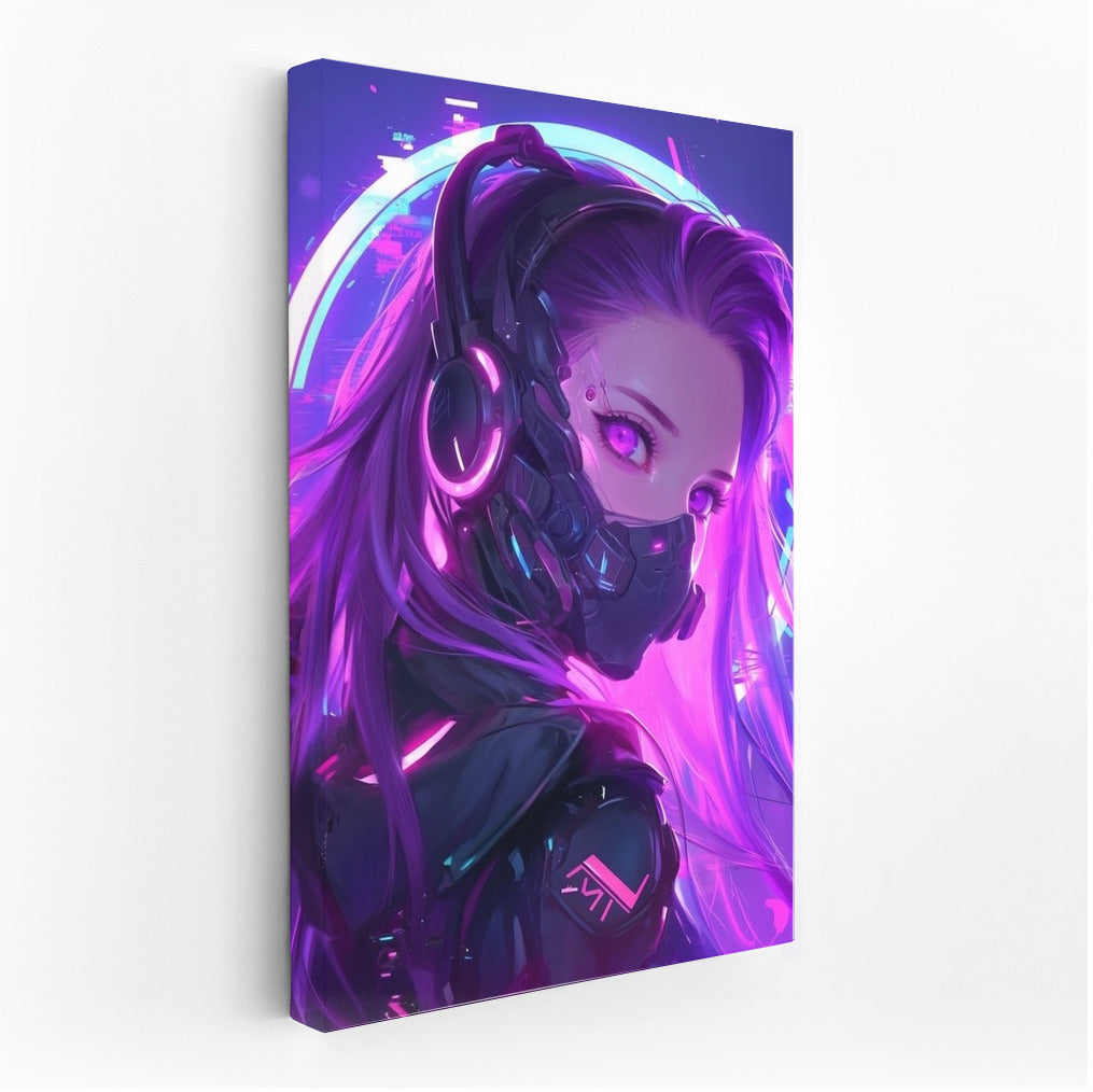 Neon Wanderer in the Purple World