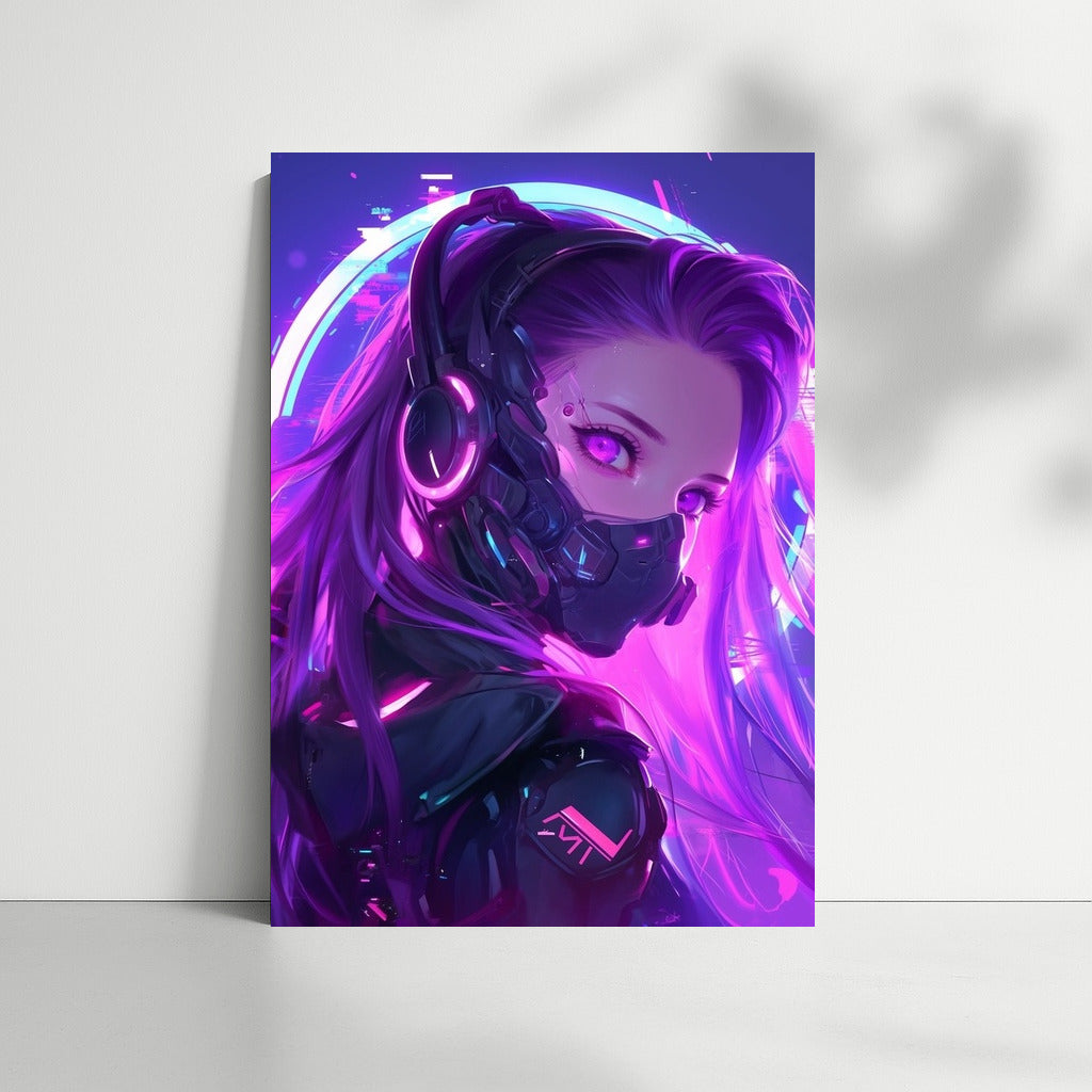 Neon Wanderer in the Purple World