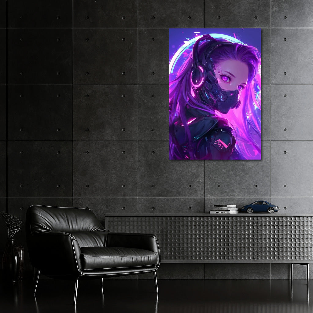 Neon Wanderer in the Purple World