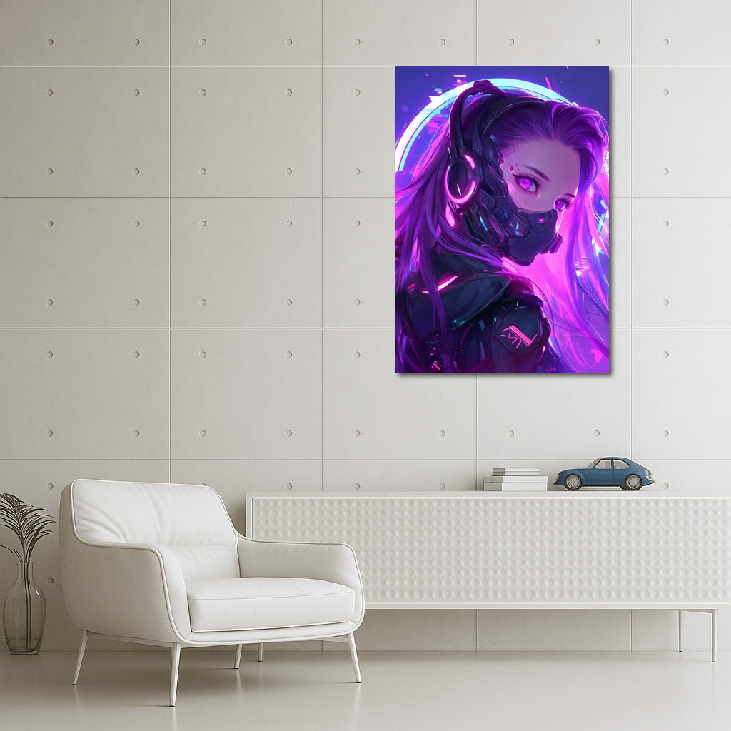 Neon Wanderer in the Purple World