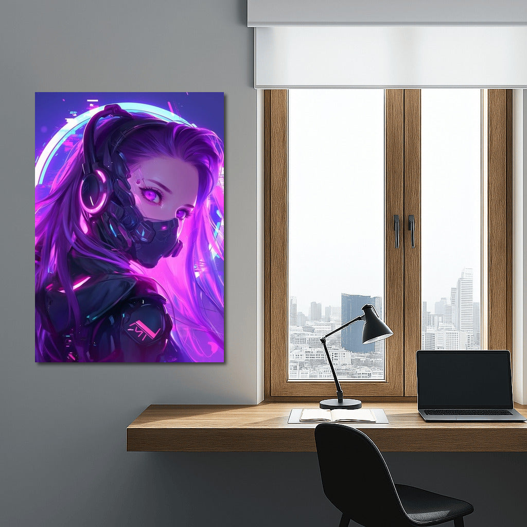 Neon Wanderer in the Purple World