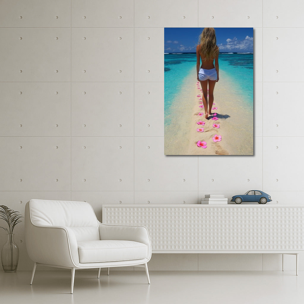 Flower steps in the sands of dreams