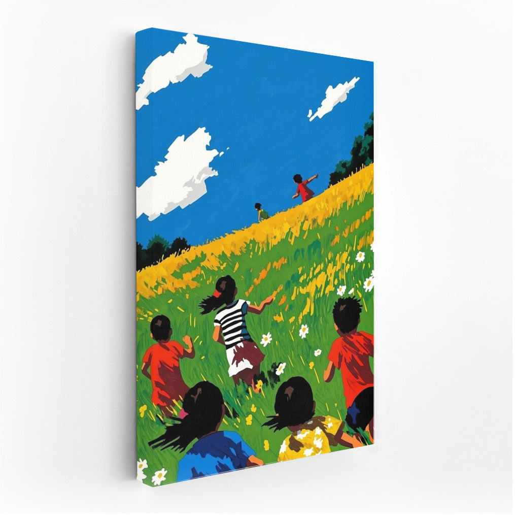 Flight of Childhood over the Flower Sea