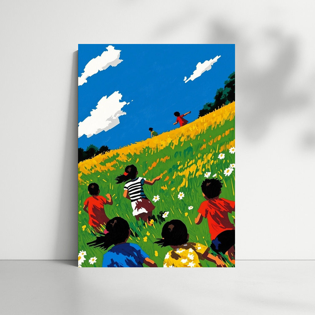 Flight of Childhood over the Flower Sea